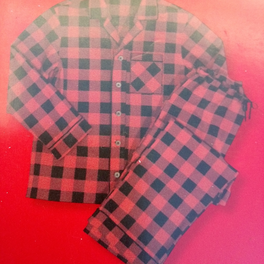 Wonder shop men's red & black pajama set size medium New